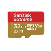SanDisk 32GB Extreme microSDHC UHS-I Card with adapter - SDSQXVF-032G-AN6MA