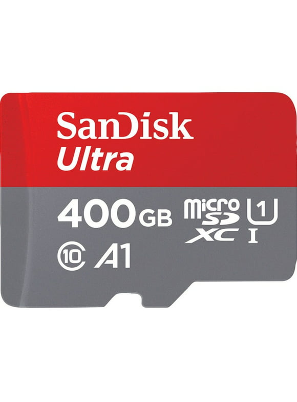 SanDisk 400GB Ultra UHS-I microSDXC Memory Card with SD Adapter (Up to 120 MBP/s) - SDSQUA4-400G-AN6MA