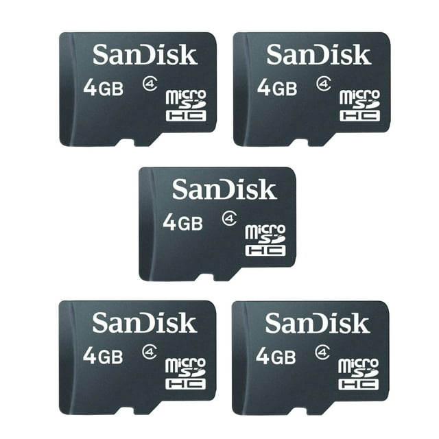 SanDisk 4GB microSDHC Memory Card (From Bulk Packaging, No Adapter)
