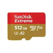 SanDisk 512GB Extreme microSDXC UHS-I Memory Card (Up to 190 MBPs) - SDSQXAV-512G-GN6MA