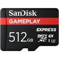 thumbnail image 1 of SANDISK 512GB GamePLAY microSD Express Card - Works with Nintendo Switch™ 2, Up to 880MB/s Read, Up to 650MB/s Write - SDSQXFN-512G-AW6GN, 1 of 10