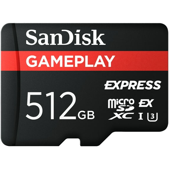 SanDisk 512GB GamePLAY microSD Express Card, Works with Nintendo Switch 2, Up to 880MB/s Read, Up to 650MB/s Write