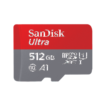 SanDisk 512GB Ultra microSDXC UHS-I Memory Card with SD Adapter (Up to 150 MBP/s) - SDSQUAC-512G-GN6MA