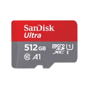 SanDisk 512GB Ultra microSDXC UHS-I Memory Card with SD Adapter (Up to 150 MBP/s) - SDSQUAC-512G-GN6MA