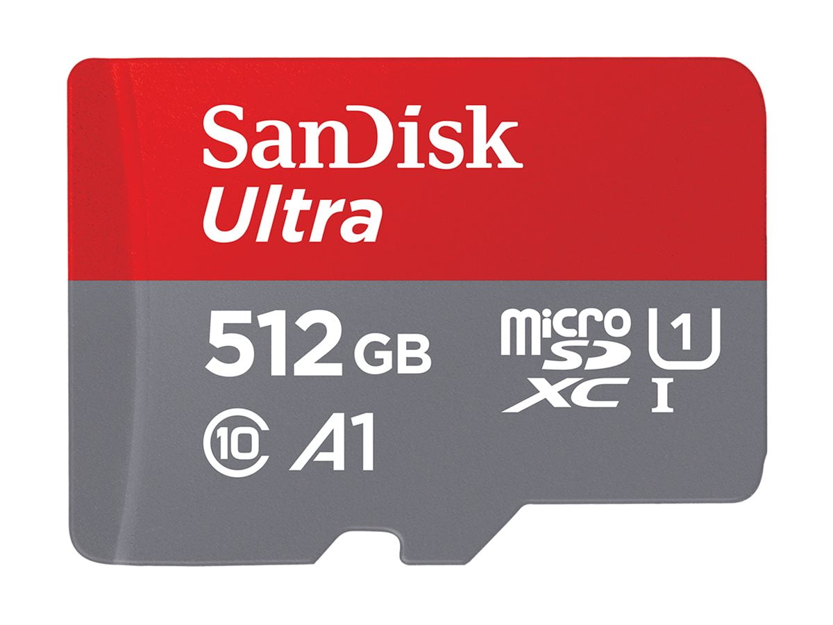 SanDisk 512GB Ultra microSDXC UHS-I Memory Card with SD Adapter (Up to 150 MBP/s) - SDSQUAC-512G-GN6MA