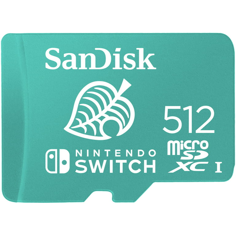 SanDisk 512GB microSDXC UHS-I Memory Card Licensed for Nintendo Switch  Animal Crossing Leaf - 100MB/s Read, 90MB/s Write, Class 10, U3 