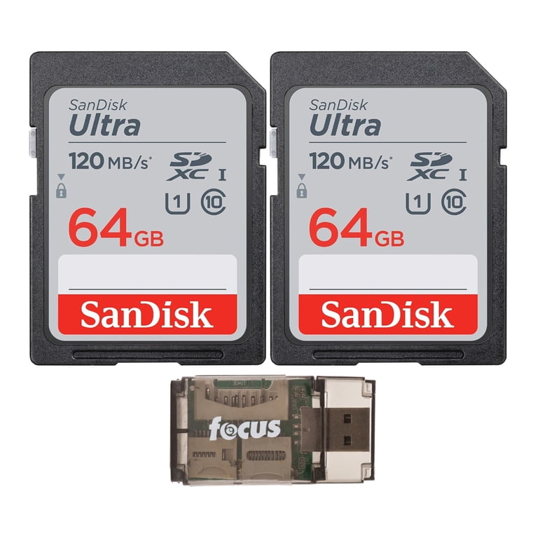 sandisk 64GB・UHS Speed Class3（UHS-II）SD SanDisk 64GB 120MB/S Ultra UHS-I SDXC Memory Card (2-Pack) with
