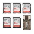 thumbnail image 1 of SanDisk 64GB 140 MB/s SDXC Memory Card (5-pack) with All-In-One Card Reader, 1 of 6