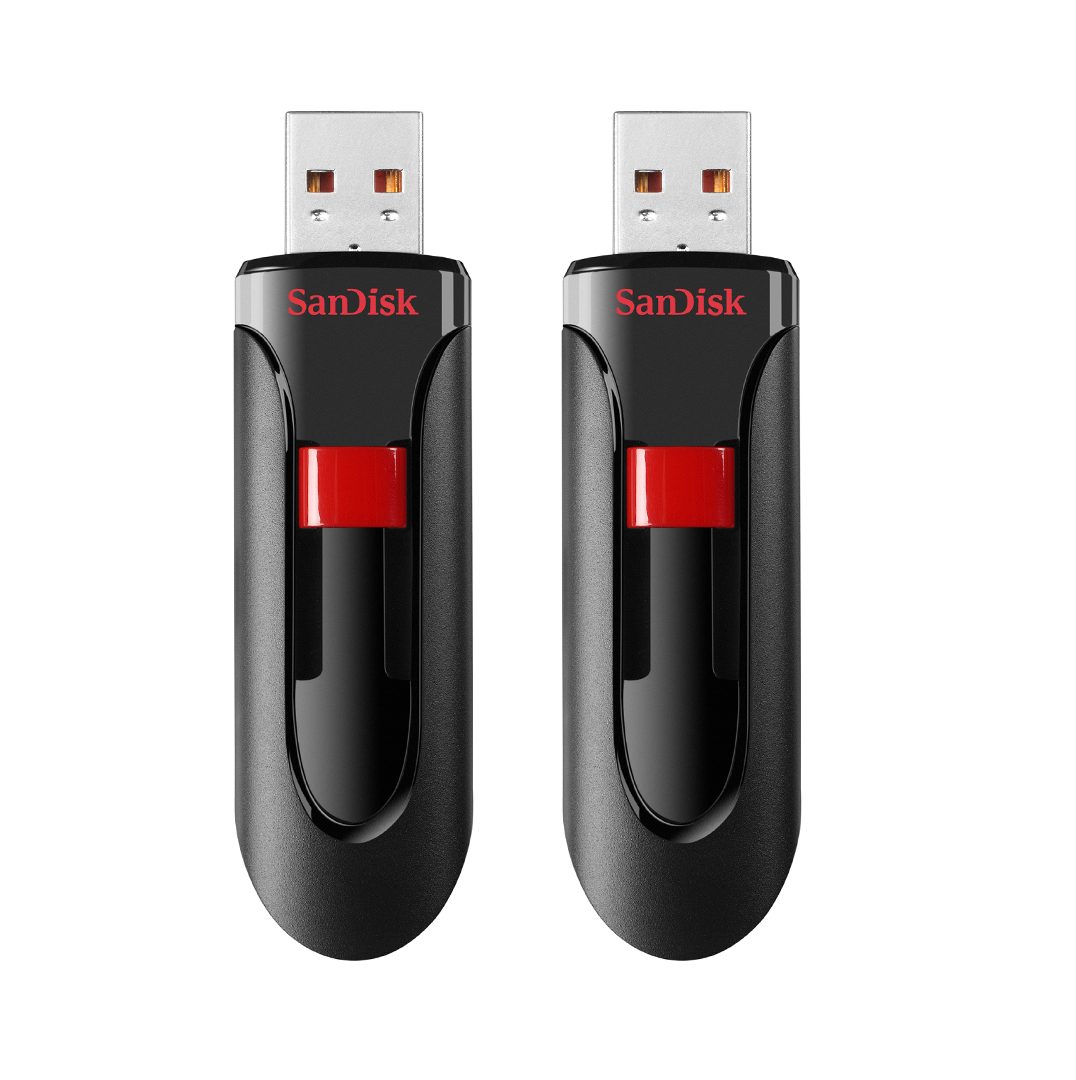 SanDisk 64GB Cruzer Glide USB 2.0 Flash Drive 2 Pack - SDCZ60-064G-AW46TW - image 1 of 8