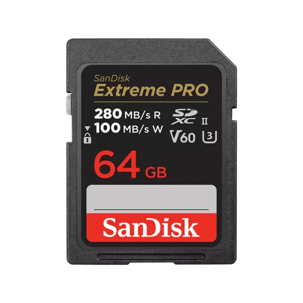 SanDisk 64GB Extreme PRO SDXC UHSII Memory Card SDSDXEP064GGN4IN