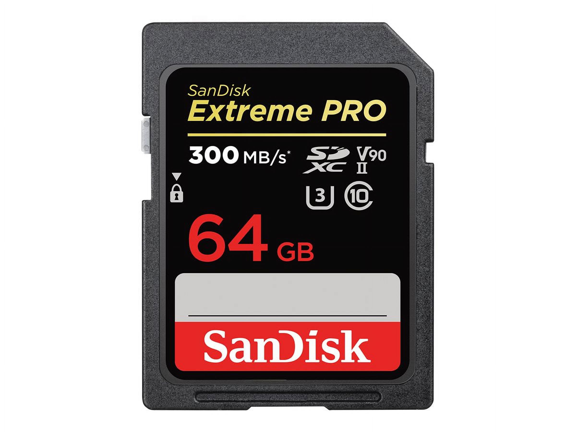 SanDisk 64GB Extreme PRO SDXC UHS-Il Memory Card - SDSDXDK-064G-GN4IN - image 1 of 4