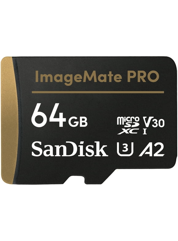 SanDisk 64GB ImageMate Pro microSDXC UHS 1 Memory Card with Adapter for Action Cams SDSQXBZ-064G-Awgja