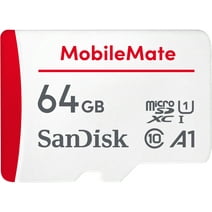 SanDisk 64GB MobileMate microSDXC UHS-1 Memory Card with Adapter - 120MB/s, C10, U1, Full HD, A1 Micro SD Card - SDSQUA4-064G-AW6HA