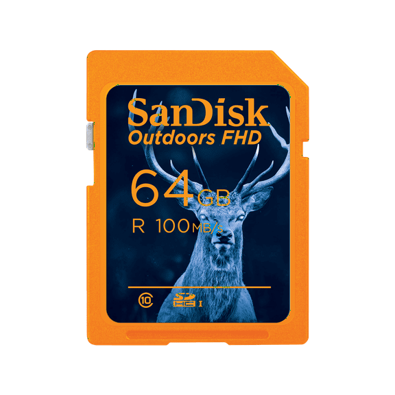 SanDisk 64GB Outdoors FHD microSDXC UHS-I Memory Card (Up to 100 MB/s), 2-Pack - SDSDUNR-064G-GN6V2