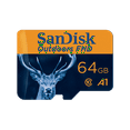 thumbnail image 1 of SanDisk 64GB Outdoors FHD microSDXC UHS-I Memory Card with SD Adapter (Up to 150 MB/s), 2-Pack - SDSQXAH-064G-GN6VT, 1 of 2