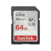 SanDisk 64GB Ultra Class 10 UHS-I SDXC Memory Card 140 MB/s