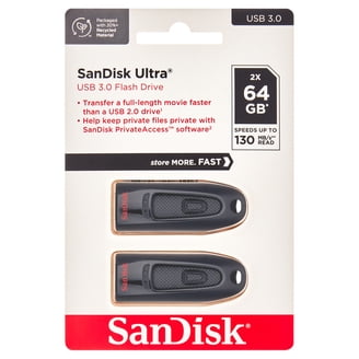 SanDisk, USB Flash Drive, 128GB, USB 3.0, 130MB s, High-Speed