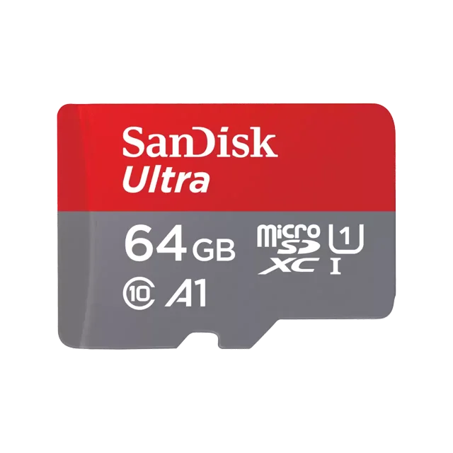 SanDisk 64GB MicroSD Card – UHS-I, Class 10, For Action Cameras, Dash Cams, With Adapter