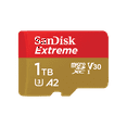 thumbnail image 1 of SanDisk 1TB Extreme microSDXC UHS-I Card (Up to 190 MBPs) - SDSQXAV-1T00-GN6MA, 1 of 2