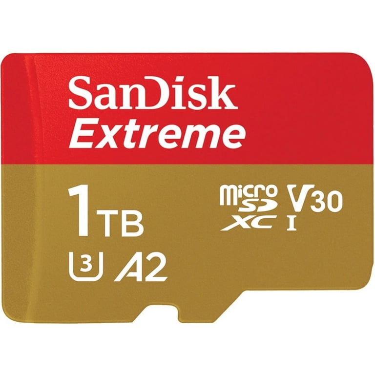 SanDisk Extreme 1TB microSDXC Memory Card, UHS-I U3, A2, 4K UHD 