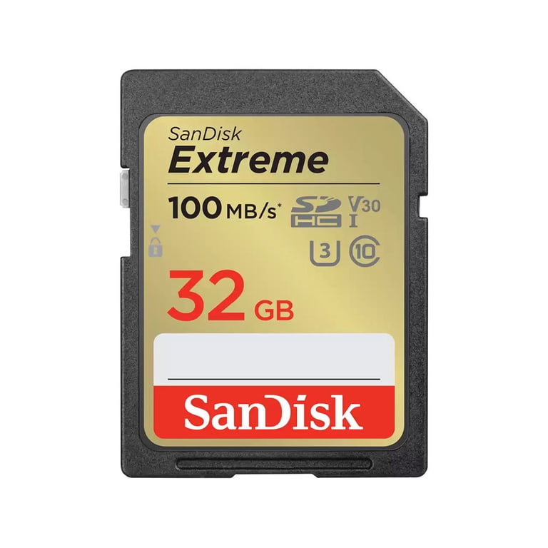 SanDisk Extreme 32GB SDHC Memory Card, UHS-I U3 V30, 4K Video