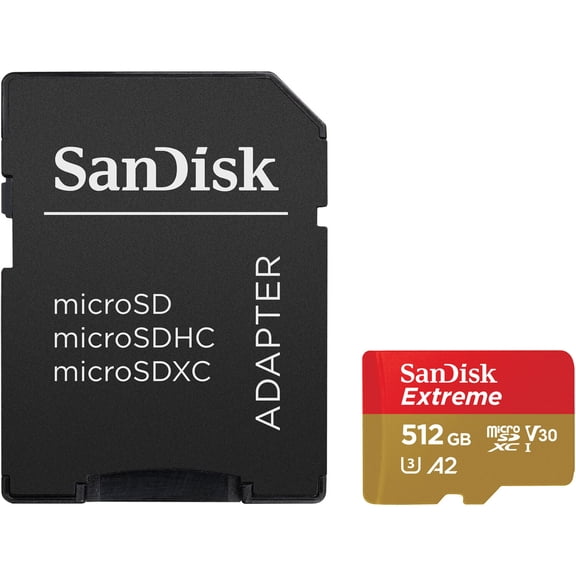 SanDisk Extreme 512GB UHS-I U3 microSDXC Memory Card