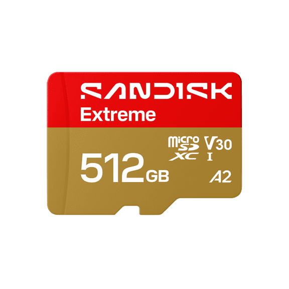 SANDISK 512GB Extreme microSD UHS-I Card - SDSQXH9-512G-GZ6MA