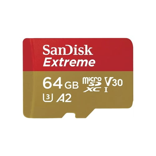 SanDisk Extreme 64 GB Class 10/UHS-I U3 V30 microSDXC SDSQXAH064GAN6MA