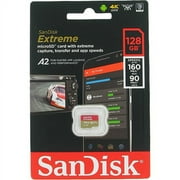 SanDisk Extreme A2 128GB Micro SDXC Flash memory Card with Adapter