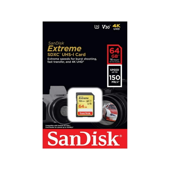 SanDisk 64GB Extreme UHS-I SDXC Memory Card SDSDXV6-064G-GNCIN