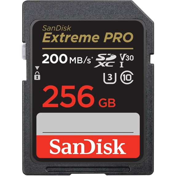 Sandisk NEW! 256GB Extreme PRO SD UHS-I V30 Memory Card, Up to 250MB/s Read (New 2026)