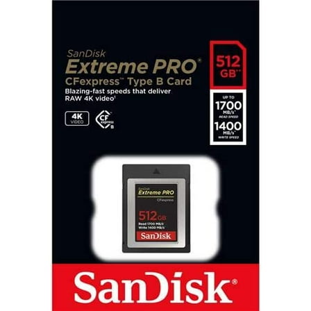 SanDisk Extreme PRO 512GB Compact Flash Memory Card