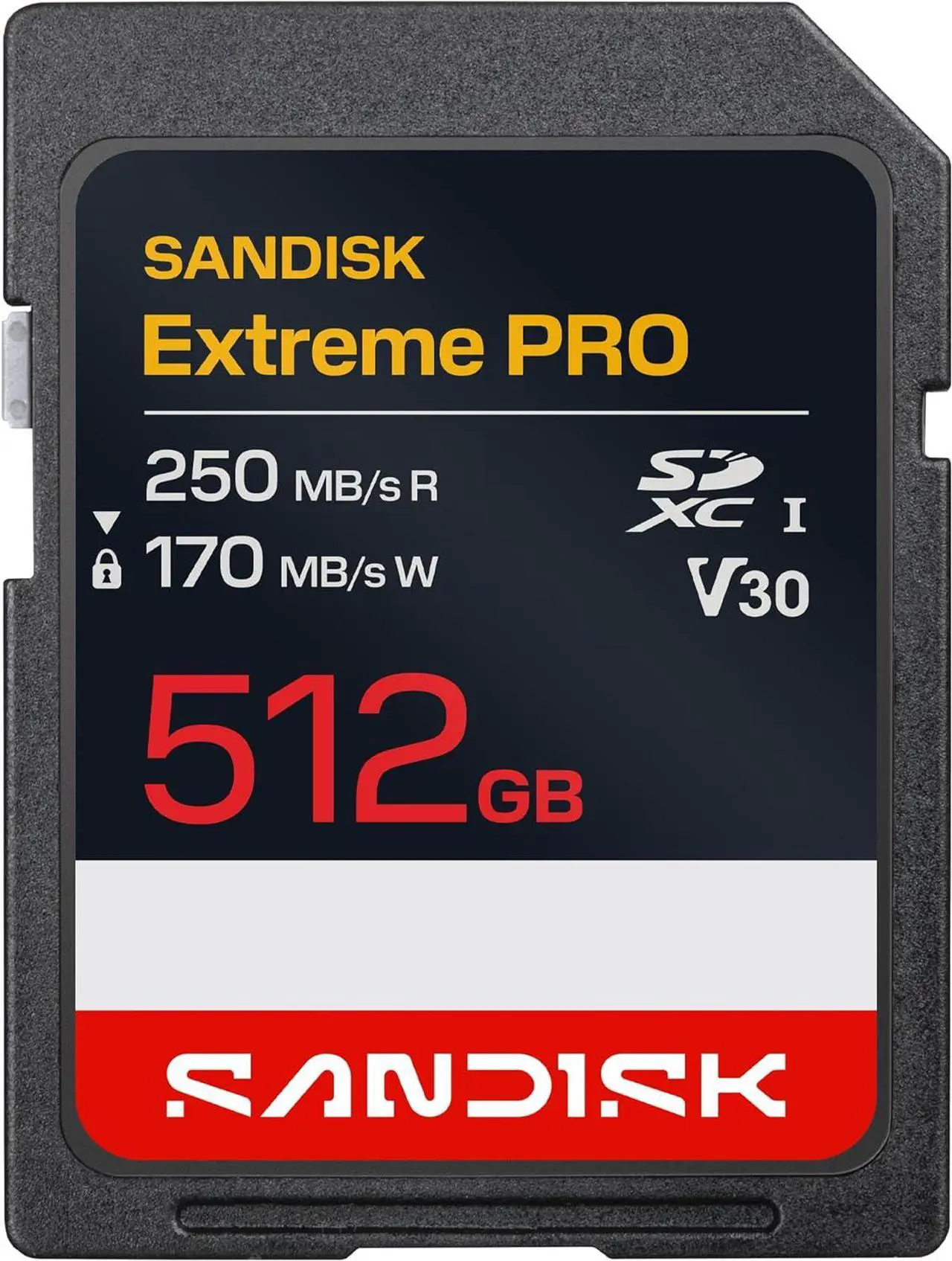 Sandisk NEW! 512GB Extreme PRO SD UHS-I V30 Memory Card, Up to 250MB/s Read (New 2026)