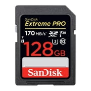 SanDisk 128GB Extreme PRO 170 MB/s UHS-I SDXC Memory Card