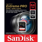 SanDisk Extreme PRO SDXC UHS-I Memory Card 170 MB/s - 64GB