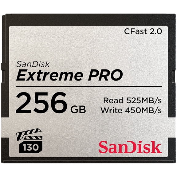 SanDisk SDCFSP-256G-A46D Extreme Pro CFast 2.0 256GB Full HD 4K Video Recording
