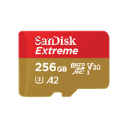 SanDisk 256GB Extreme microSDXC UHS-I Card (Up to 160 MBPs) - SDSQXAV-256G-AN6MA