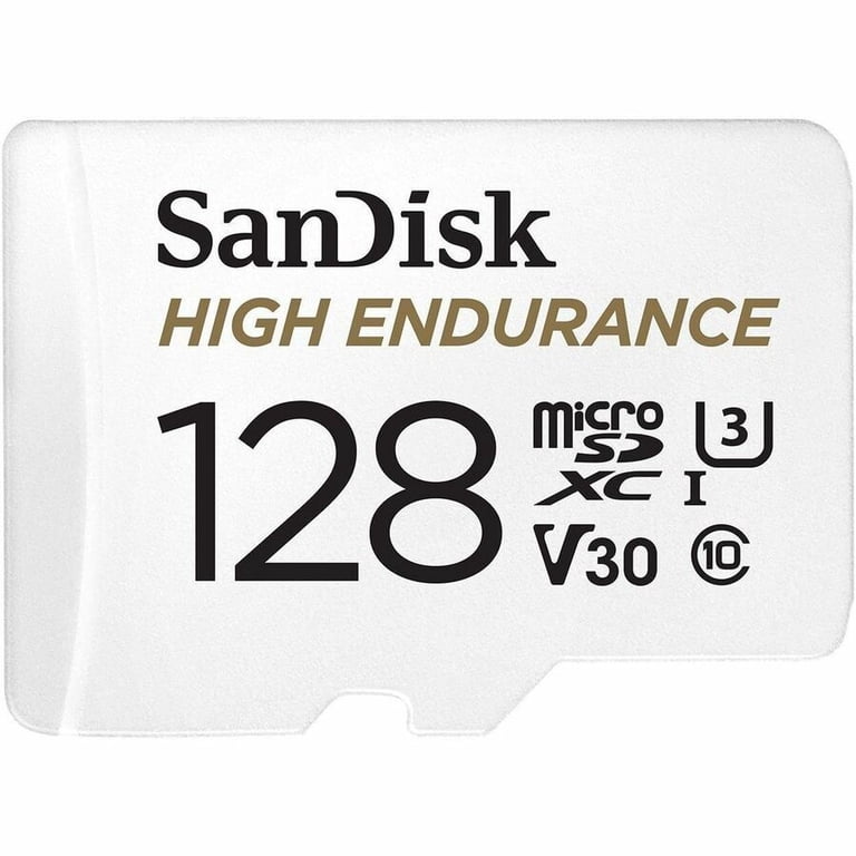 SanDisk, Micro SDHC Card, 128GB High Endurance, U3 V30 Class 10