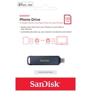 SanDisk® Phone Drive 128GB USB Flash Drive for iPhone**, Lightning and USB Type-C™, Metallic Sky