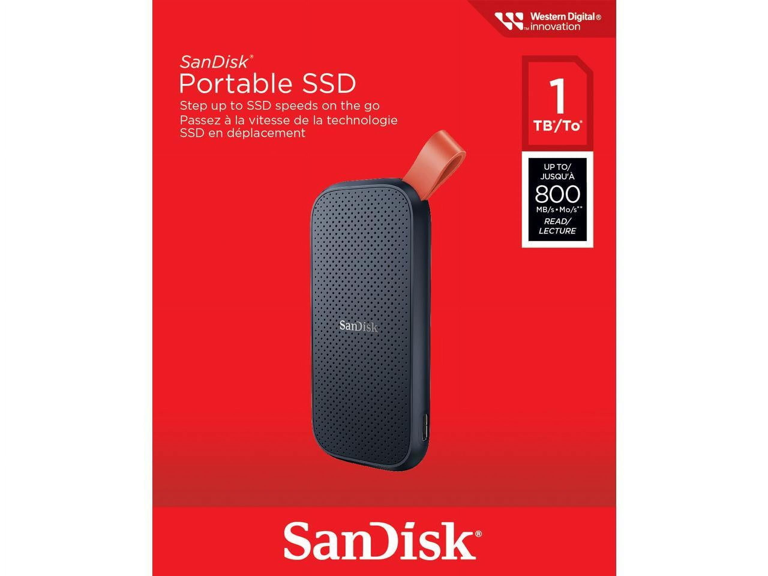 SanDisk Portable SSD 2TB USB 3.2 Gen 2, USB-C SDSSDE30-2T00-G26 SanDisk Portable SSD 2TB USB 3.2 Gen 2, USB-C SDSSDE30-2T00-G26