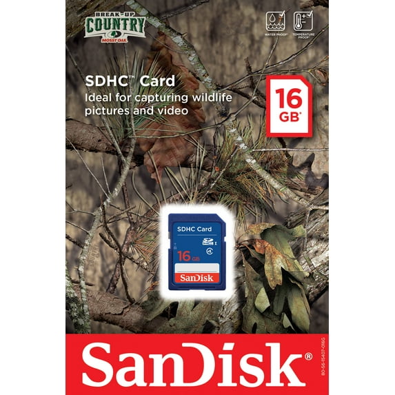 SanDisk SDHC/SDXC Mossy Oak Memory Card 16GB - Blue - SDSDBNN-016G-AW6WN