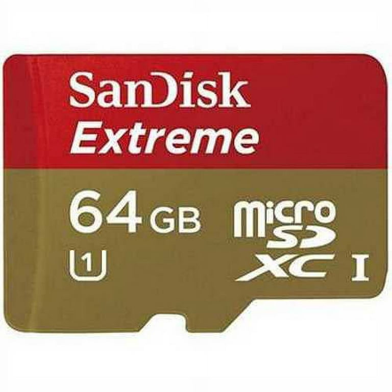SanDisk Extreme Plus 64 GB Class 10 UHS-I U1/U3 microSDXC Memory Card 