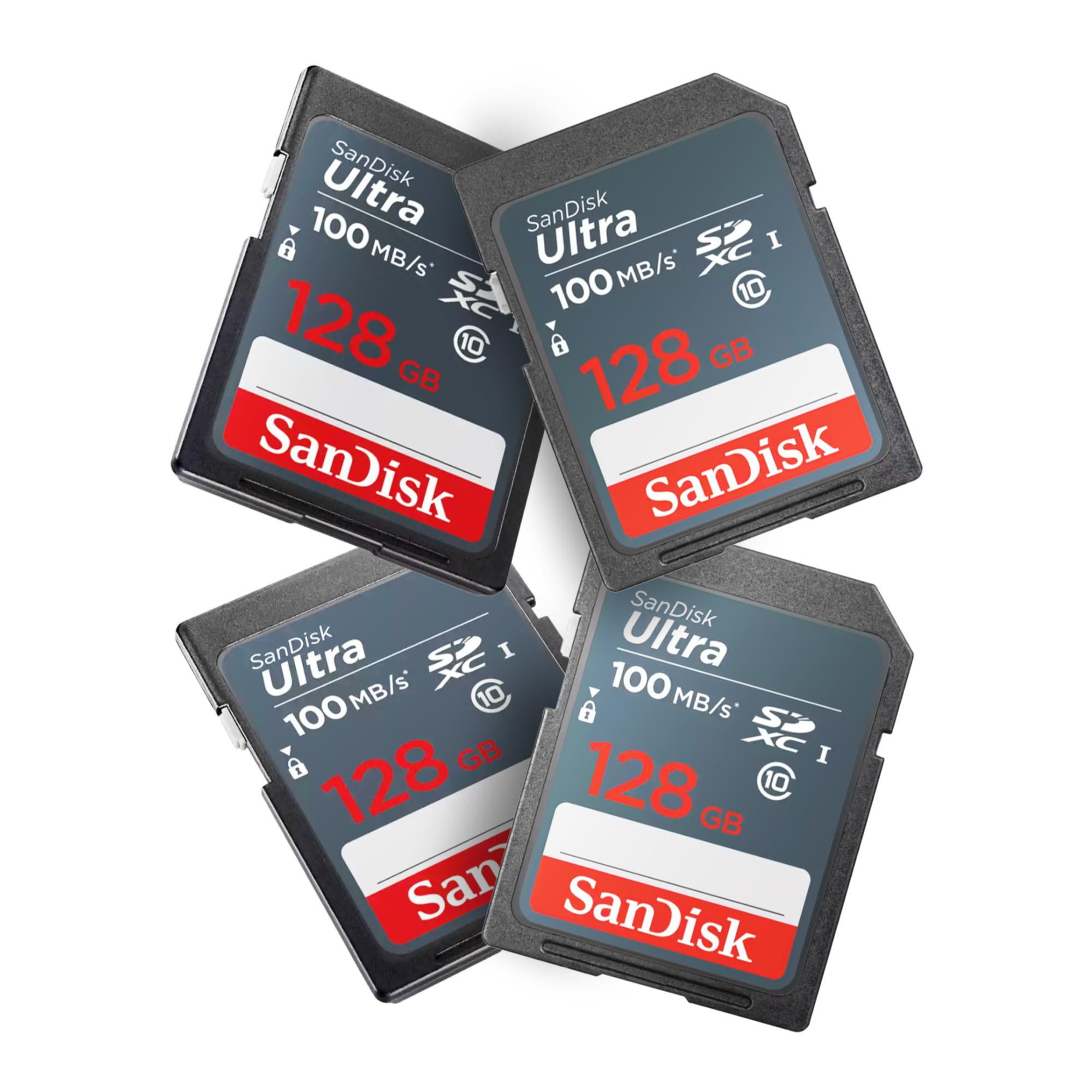 SanDisk Ultra 128GB SDXC UHS-I Memory Card (4-pack