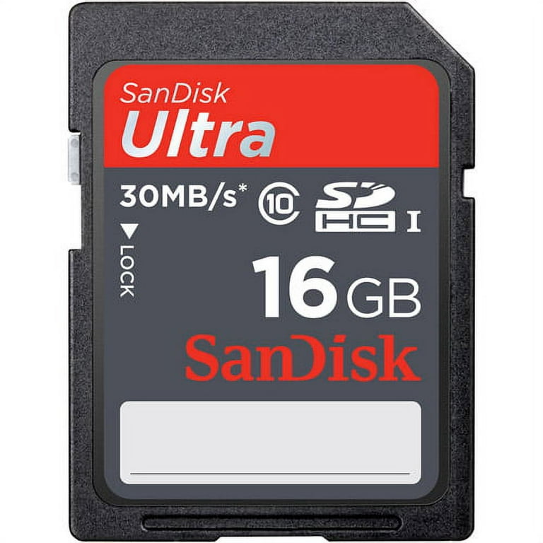 Carte mémoire SDHC UHS-I classe 10 de 16 Go SanDisk Ultra avec