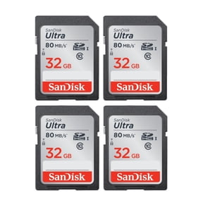 SanDisk Ultra 32GB 80MB/s SD Memory Card (4-Pack)