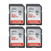 SanDisk Ultra 32GB 80MB/s SD Memory Card 4-Pack