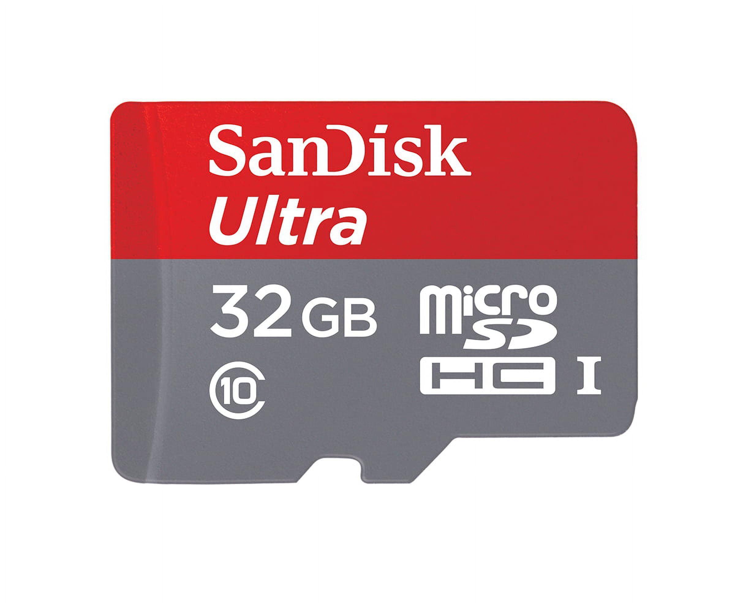 SanDisk Ultra 32GB UHS-I/Class 10 Micro SDHC Memory Card with Adapter- Sdsdquan-032G-G4A