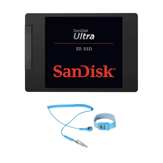 SanDisk Ultra 3D 500GB SATA III 2.5" Internal SSD, Bundle with Green Extreme 6' Anti-Static Wrist Strap