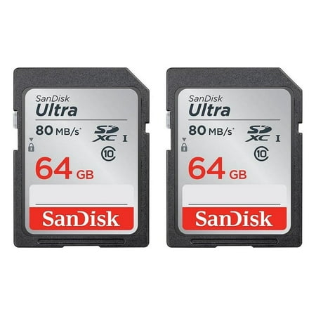 SanDisk Ultra 64GB 2?pack SDXC UHS-I Class 10 Memory Card