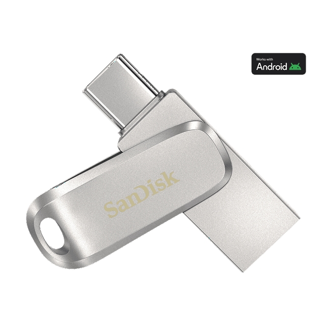 SanDisk 1TB Ultra Dual Drive Luxe USB Type-C Flash Drive, Silver - SDDDC4-1T00-A46